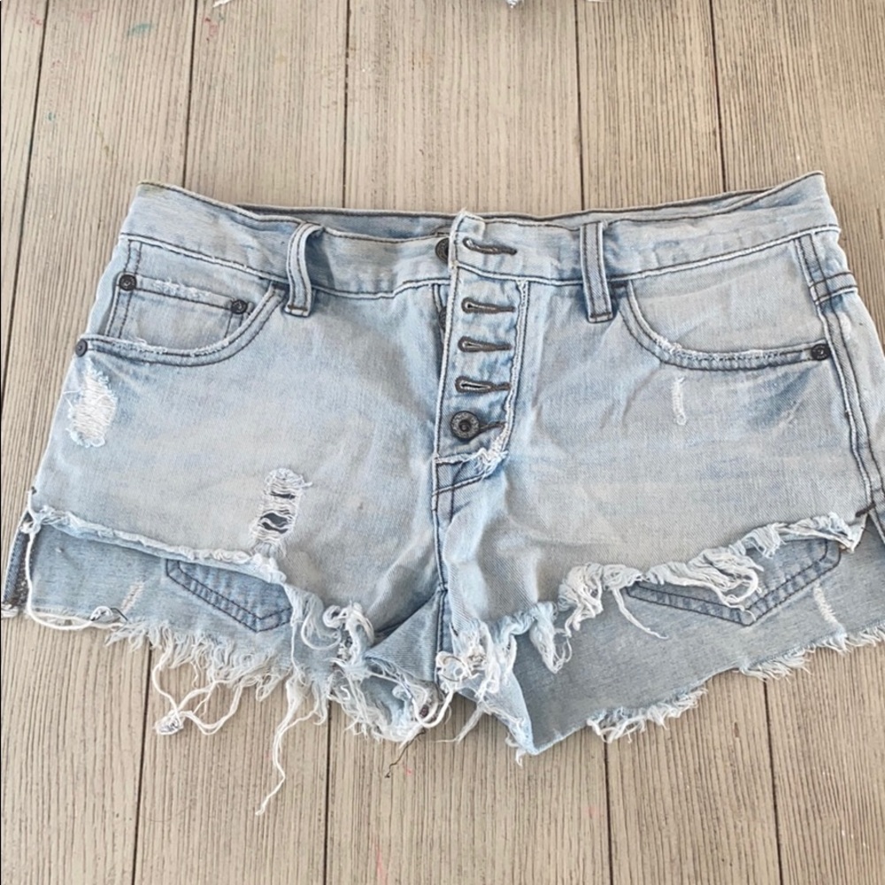 Free people Jean cutoff shorts.